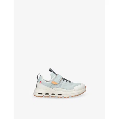 On Pale Blue Kids' Cloudhero Waterproof Woven Low-top Trainers Eur 31.5 /13 Uk In Pale Blue