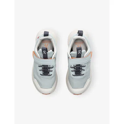 On Pale Blue Kids' Cloudhero Waterproof Woven Low-top Trainers Eur 31.5 /13 Uk In Pale Blue