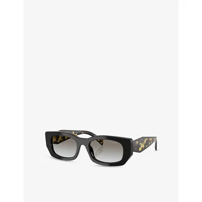 Prada Grey Gradient Rectangular Ladies Sunglasses Pr B05s 3890a7 53 In Black