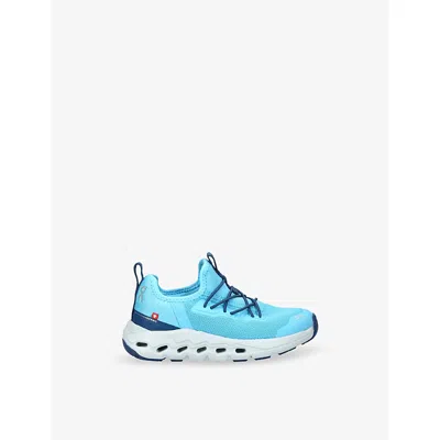 On Blue Kids' Cloudleap Mesh Low-top Trainers Eur 33.5 /1.5 Uk In Blue