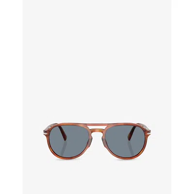 Persol Womens Brown Po3235s Pilot-frame Acetate Sunglasses