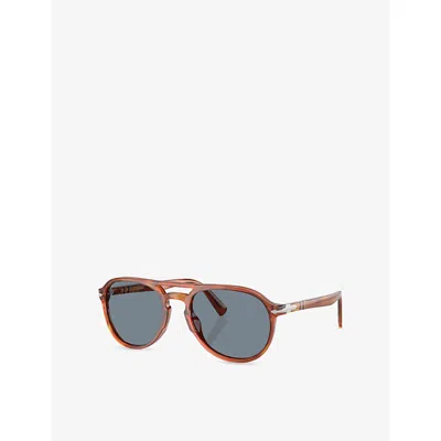 Persol Womens Brown Po3235s Pilot-frame Acetate Sunglasses
