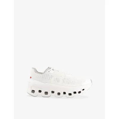 On-running Mens White White Cloudmonster Void Mesh Low-top Trainers In White White