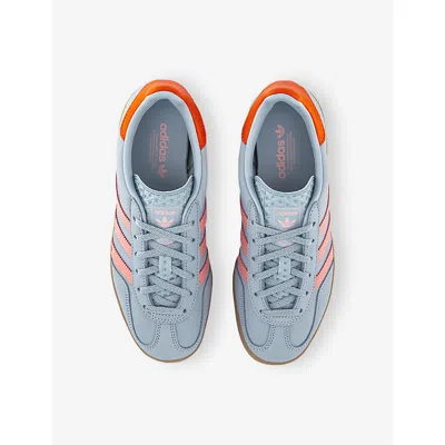Adidas Originals Gazelle Indoor Sneakers In Wonder Blue Solar Orange