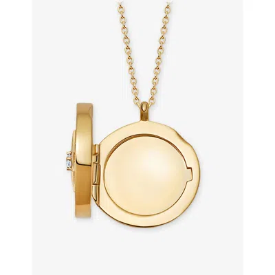 Astley Clarke Womens Polaris Large 18ct Yellow Gold Vermeil And Lapis Locket Necklac In Gold