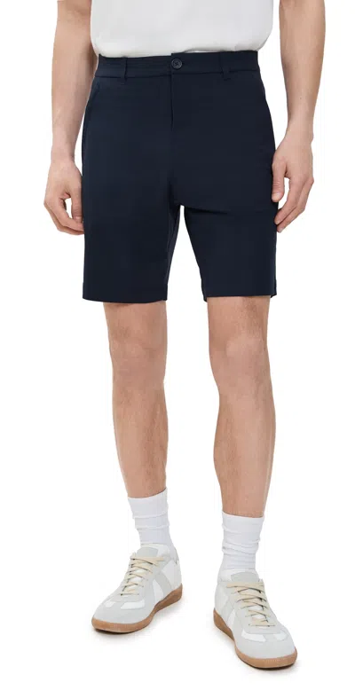 Reigning Champ Stretch Warp Knit Coach's Standard Shorts 9.5 Navy