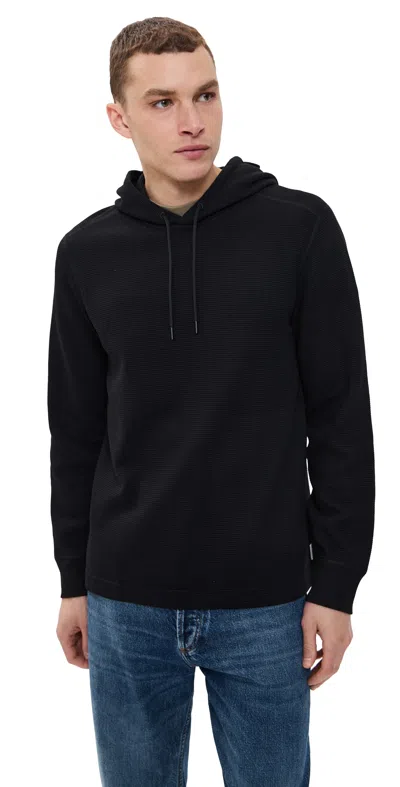 Reigning Champ Lightweight Waffle Standard Hoodie Black