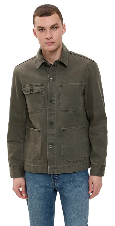 Alex Mill Garment Dyed Work Jacket Thyme In Green