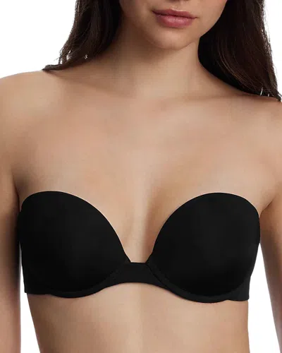 Skarlett Blue Breathless Strapless Plunge Push-up Bra Black In Black