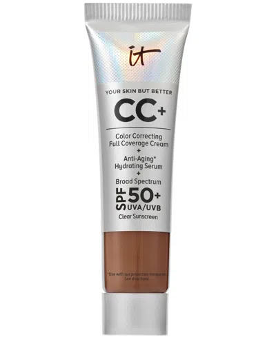 It Cosmetics Cc+ Cream With Spf 50+ Travel Size In Deep Honey