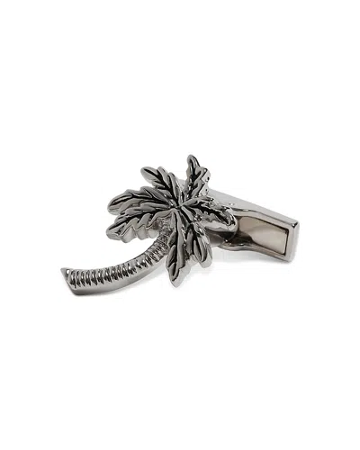 Ted Baker Palmiie Palm Tree Cufflinks & Lapel Pin In Silver