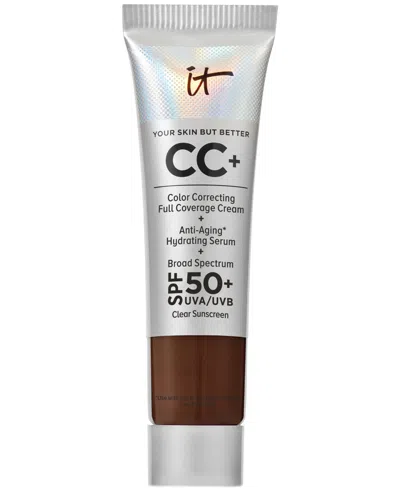 It Cosmetics Cc+ Cream With Spf 50+ Travel Size In Deep Mocha