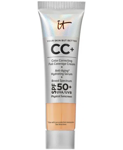 It Cosmetics Cc+ Cream With Spf 50+ Travel Size In Medium Tan