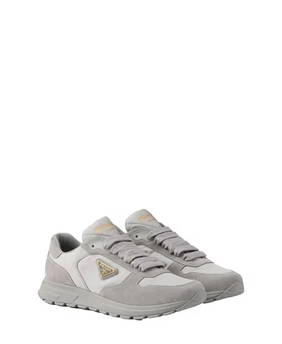 Prada Suede And Re-nylon Prax 2.0 Sneakers In Grey