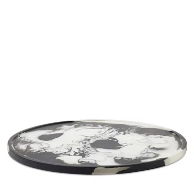 Blue Pheasant Hugo Swirled Lazy Susan, 18 In Black Swirled