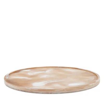 Blue Pheasant Hugo Swirled Lazy Susan, 24 In Brown Swirled