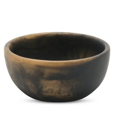 Blue Pheasant Hugo Black And Gold Swirled Resin Mini Serving Bowl, Set Of 2