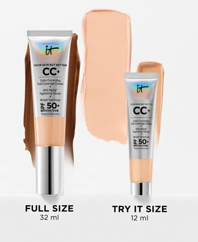 It Cosmetics Cc+ Cream With Spf 50+ Travel Size In Fair Porcelain
