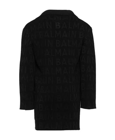Balmain Double-breasted Blazer In Black