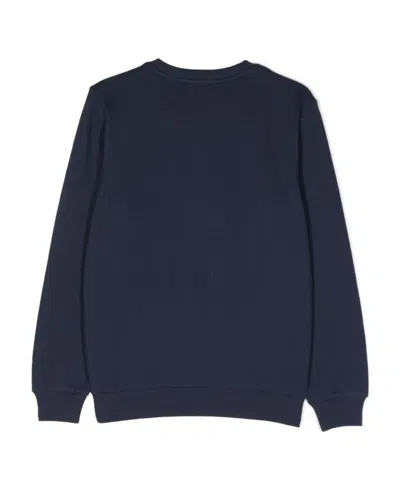 Balmain Logo-print Cotton Sweatshirt In Blue