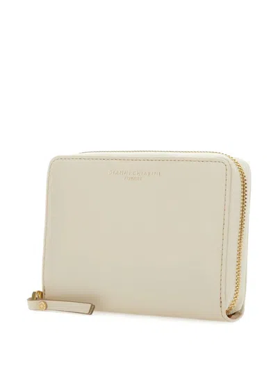 Gianni Chiarini Grained-leather Wallet In Neutrals