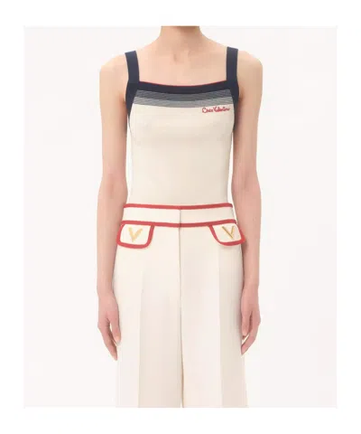 Valentino Wool Tops. In White