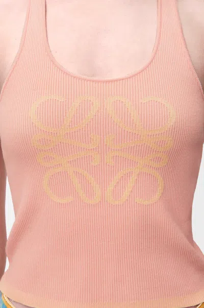 Loewe Anagram Tank Top In Cotton And Viscose In Pink