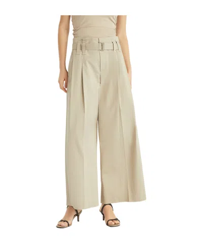 Brunello Cucinelli Tailored Trousers With Pockets And Elastic Waistband In Light Gray