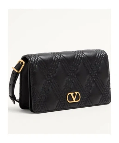 Valentino Garavani Garavani Quiltie 67 Mini Shoulder Bag In Quilted Nappa Leather Woman Black Uni