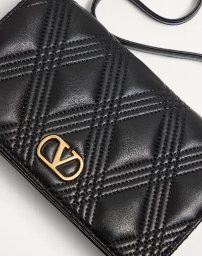 Valentino Garavani Garavani Quiltie 67 Mini Shoulder Bag In Quilted Nappa Leather Woman Black Uni