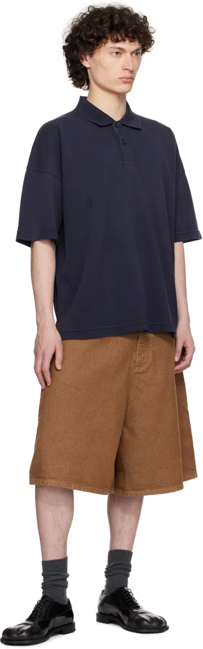 Jw Anderson W Anderson Mens Rust Relaxed-fit Aged Denim Shorts In 405