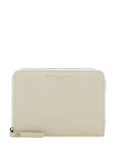 Gianni Chiarini Grained-leather Wallet In Neutrals