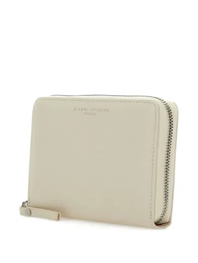 Gianni Chiarini Grained-leather Wallet In Neutrals