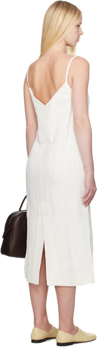 Studio Nicholson Off-white Danae Midi Dress In White