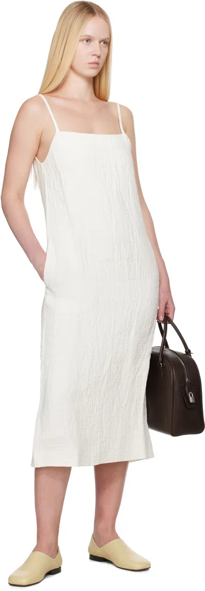 Studio Nicholson Off-white Danae Midi Dress In White