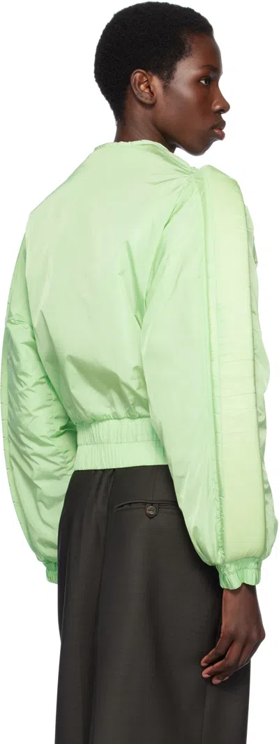 Stanley Raffington Green 3d Parametric Bomber Jacket In Green