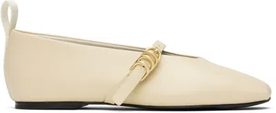 Rag & Bone Off-white Spire Mary Jane Ballerina Flats In Greige