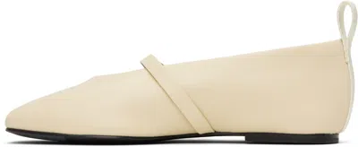 Rag & Bone Off-white Spire Mary Jane Ballerina Flats In Greige