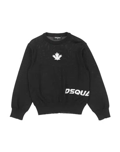 Dsquared2 Toddler Boy Sweater Black Size 6 Acrylic, Wool In Black