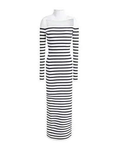 Jean Paul Gaultier High Neck Striped Dress In Multi