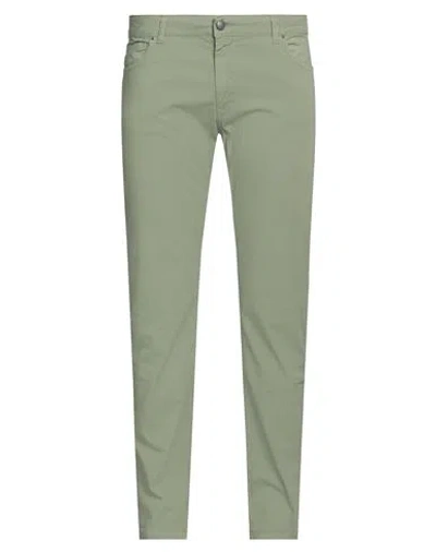 Herman & Sons Man Pants Sage Green Size 40 Cotton, Elastane In Sage Green