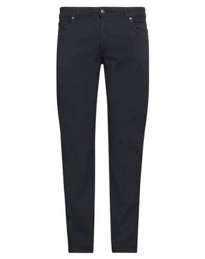 Herman & Sons Man Pants Midnight Blue Size 34 Cotton, Elastane In Blue