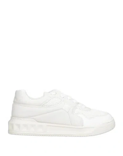 Valentino Garavani White Nappa Leather One Stud Xl Sneakers
