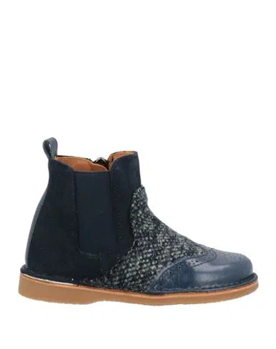 Eli 1957 Toddler Girl Ankle Boots Navy Size 10c Leather, Textile Fibers In Navy