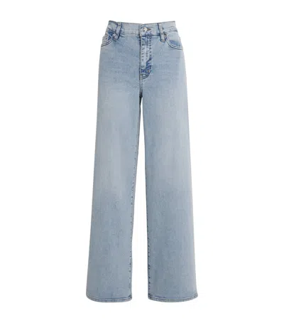 Frame The Drape High Rise Extra Wide Leg Jeans In Sweetheart In Blue