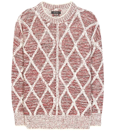 Shop Isabel Marant Elliot Knitted Wool Sweater In Red