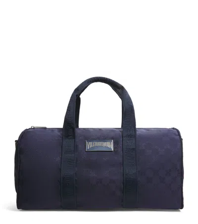 Vilebrequin 48h Turtle Jacquard Holdall In Navy