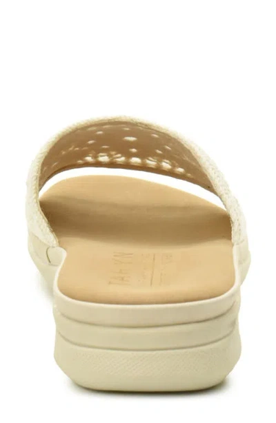 Taryn Rose Macramé Slide Sandal In Beige