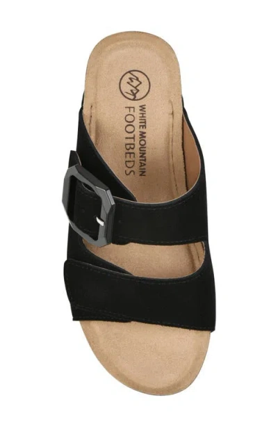 Cliffs By White Mountain Fearful Wedge Sandal In Black Suede