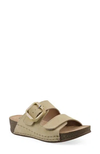 Cliffs By White Mountain Fearful Wedge Sandal In Butter Cream Suede